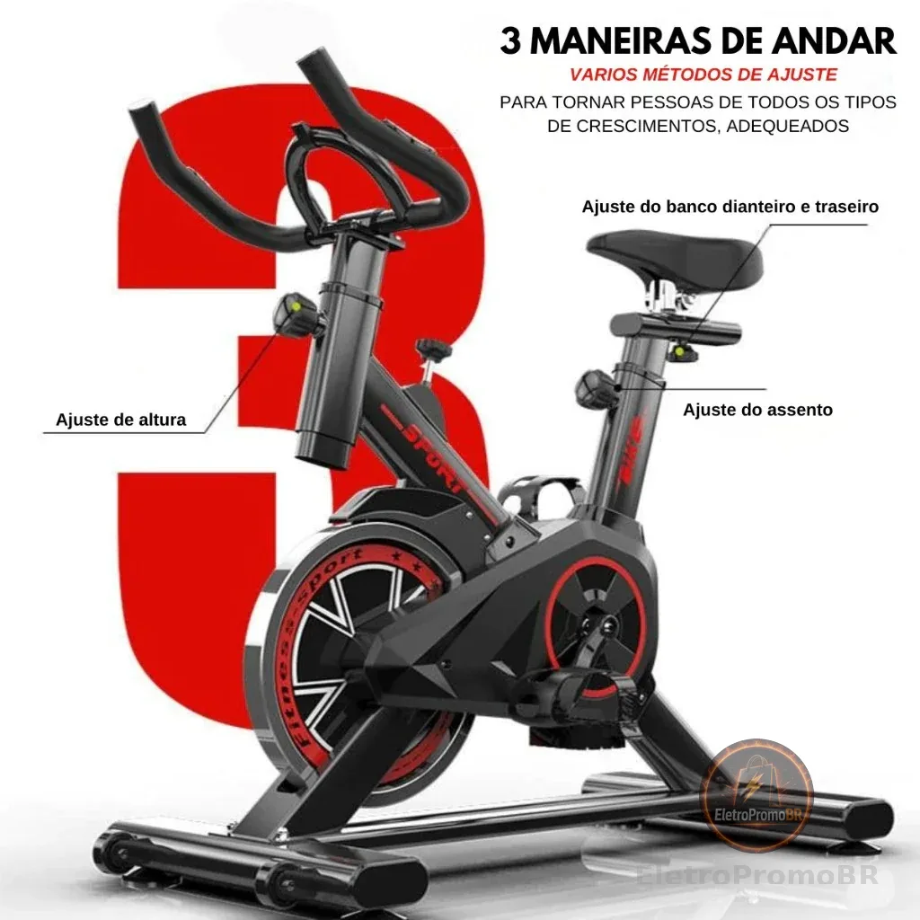 Bicicleta Bike Ergometrica Spinning Academia Fitness Profissional 120kg