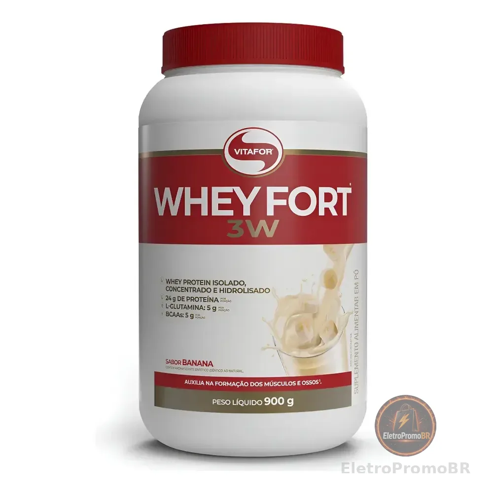 Whey Fort 3w Banana 900g Vitafor Banana