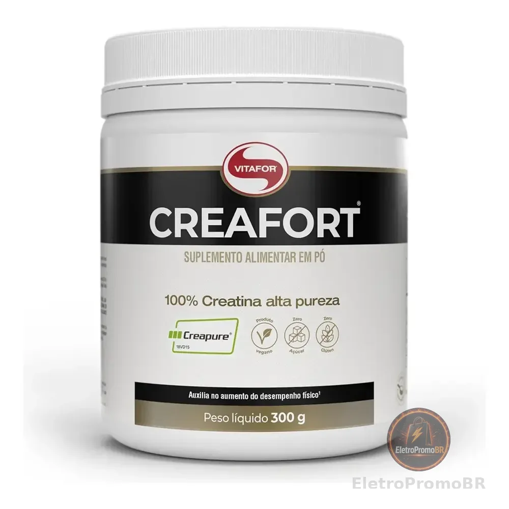 Creatina Monohidratada Creafort Sem Sabor 300g Vitafor Sem Sabor