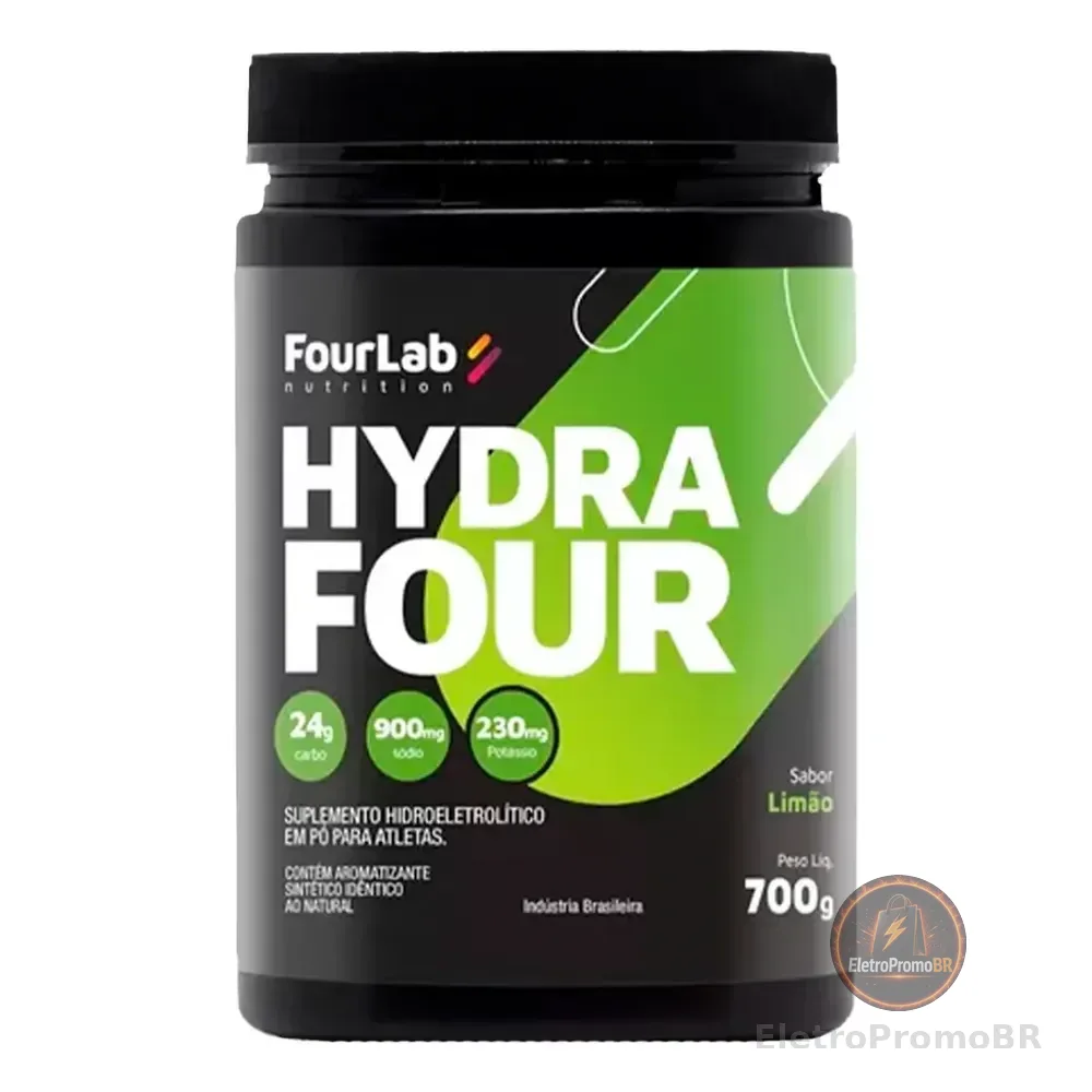 Isotônico Hydrafour Sabor Limao Repositor De Minerais Eletrólitos Da Fourlab Pote De 700g 30g/dose