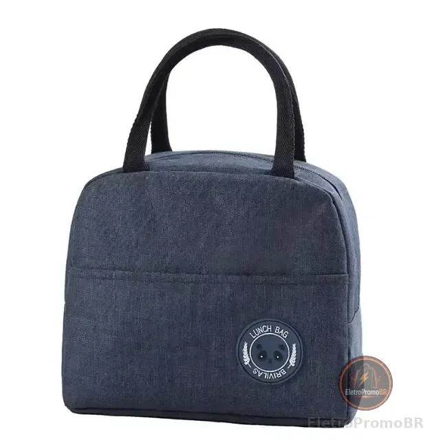 Lancheira Térmica Academia Trabalho Escola Fitness Bolsa Adulto E Infantil Unissex Marca Lemon Shark Cor Azul