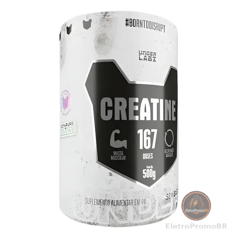 Creatina Monohidratada 100% Pura Under Labz Creatine 500g Sabor Sem Sabor