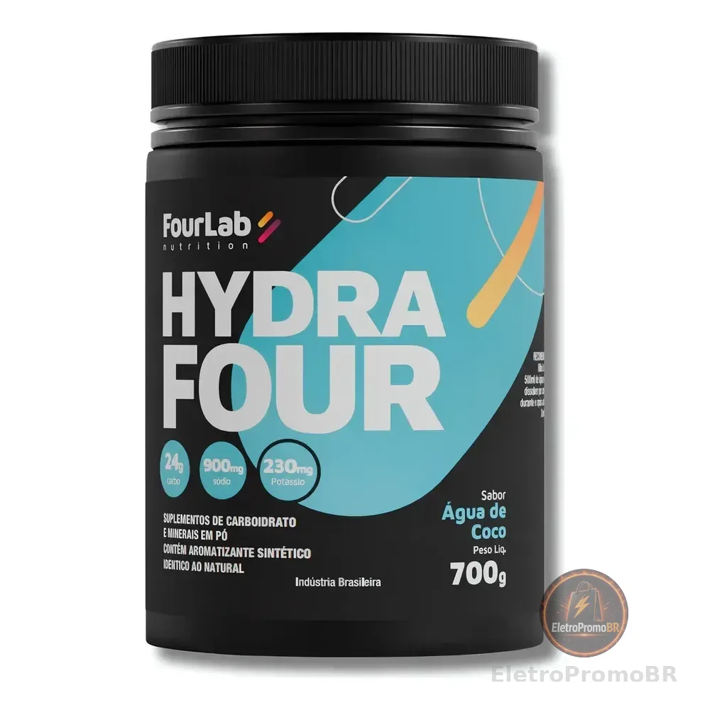 Isotônico Repositor De Eletrólito Ciclismo Hydrafour 700g - Fourlab Sabor Agua De Coco Hidratação Endurance