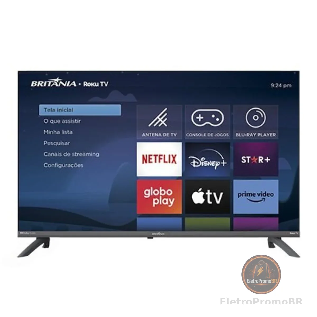 SMART TV 40 POLEGADAS BRITÂNIA LED FULL HD DOLBY AUDIO ROKU TV