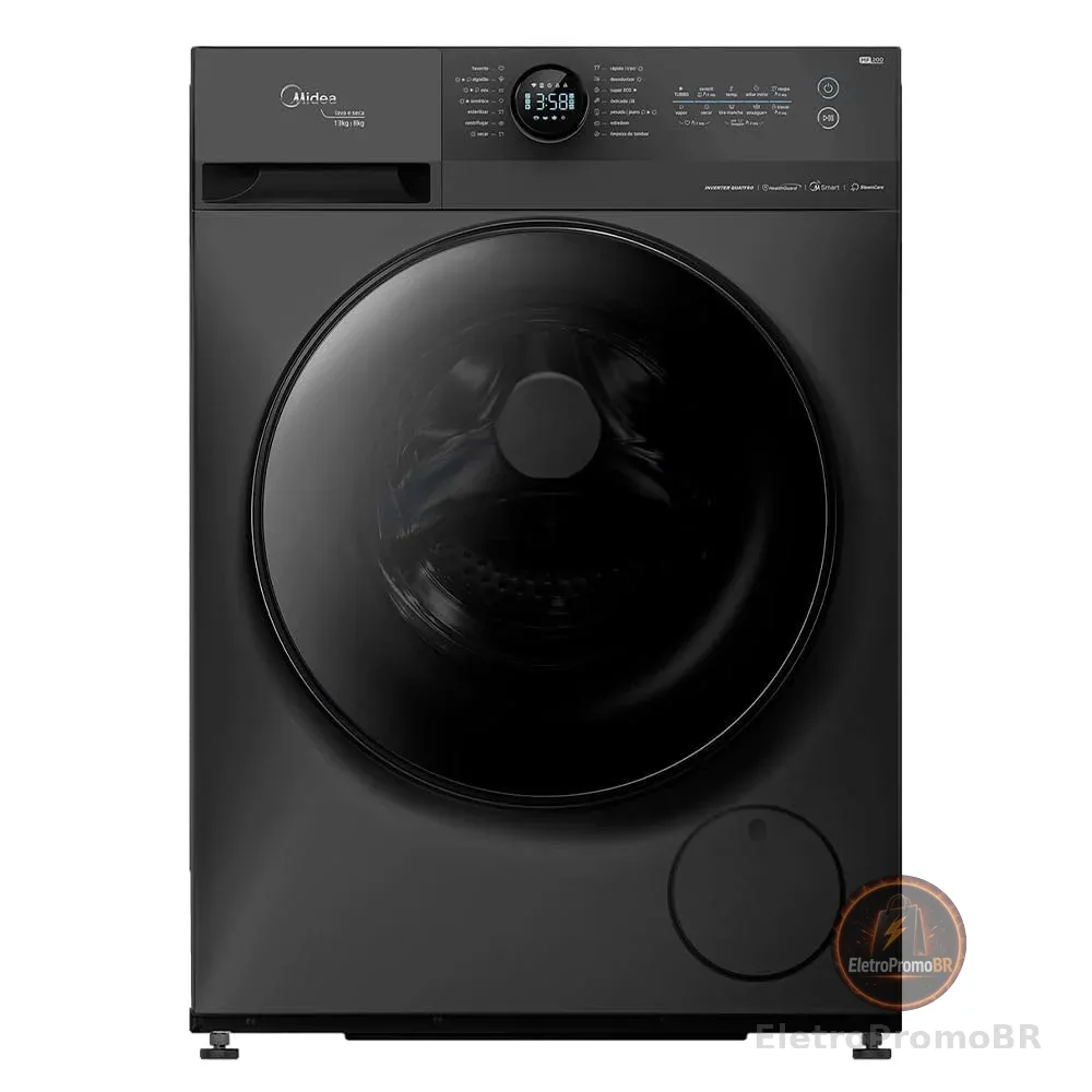 Lava e Seca Midea HealthGuard Smart 13kg Titanium 220V