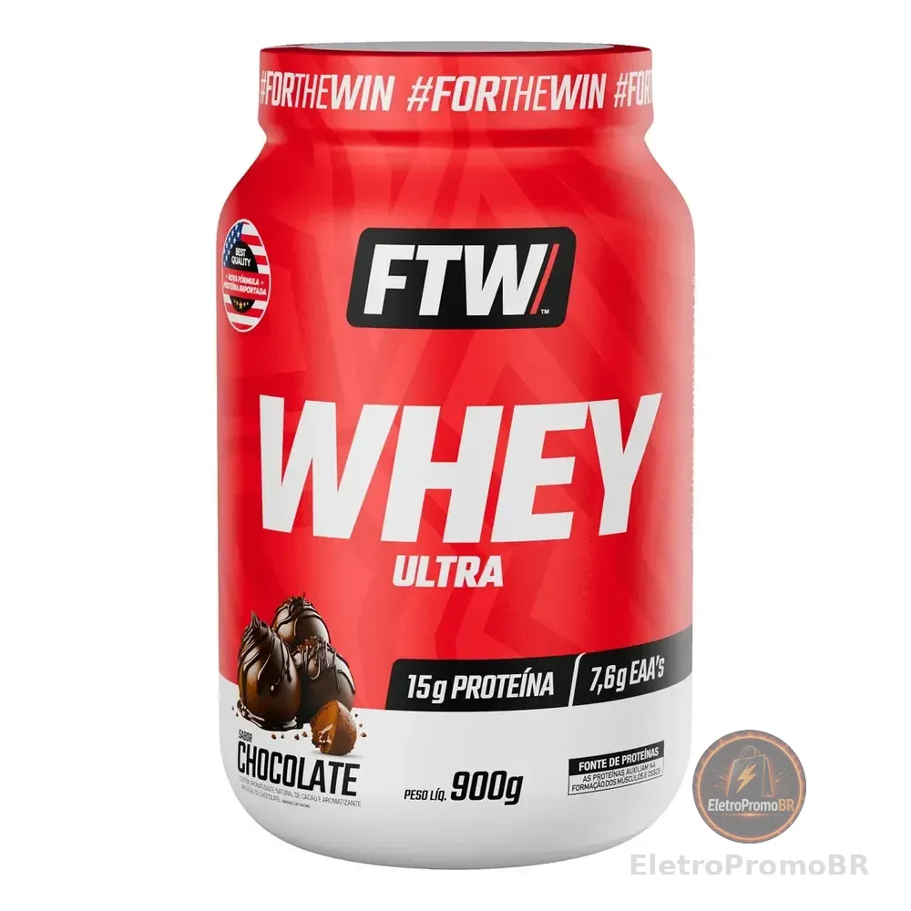 Whey Protein Ultra Pote 900g Sabor Chocolate - Ftw