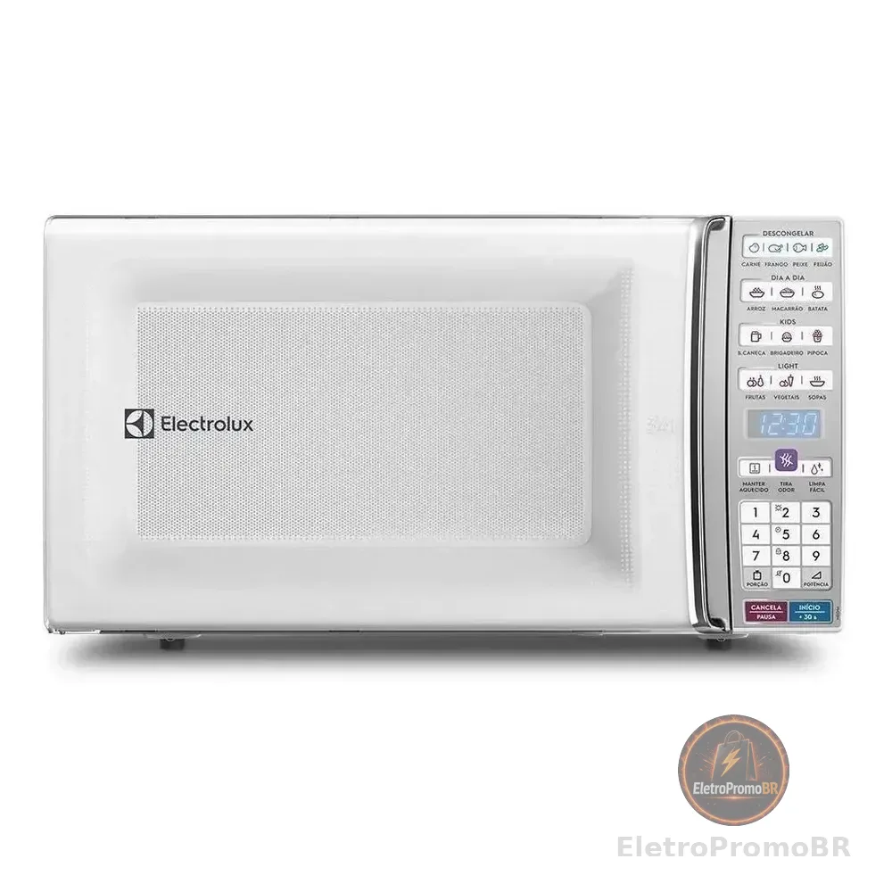 Micro-ondas Electrolux De Bancada Branco Com Função Tira Odor E Manter Aquecido 34l Meo44 127v