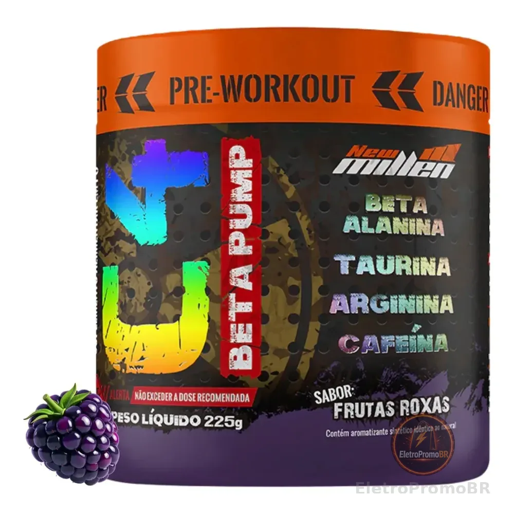 C4 Beta Pump Pré-treino Pote 225g Frutas Roxas New Millen