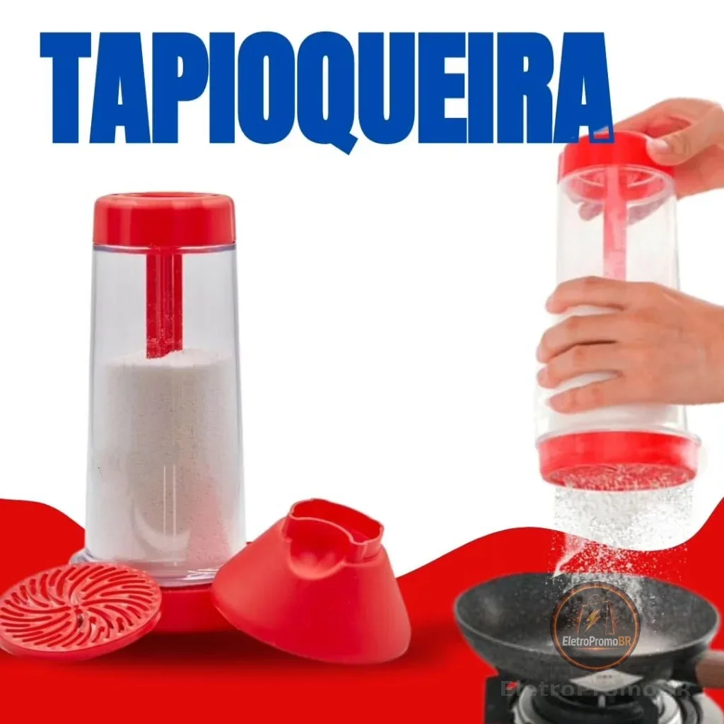 Tapioqueira Peneira Polvilhador - Armazena Tapioca Beiju Tapioca Farinha Cozinha Utensilio