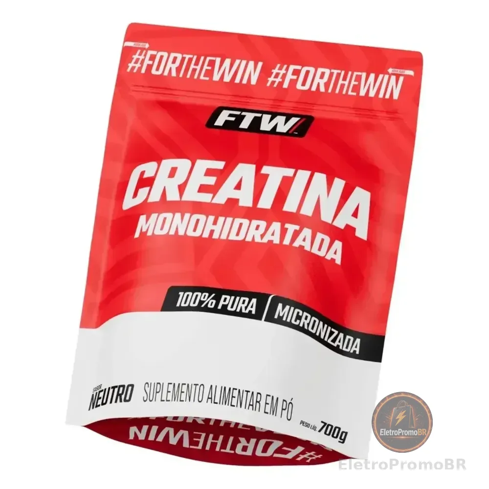 Creatina Monohidratada Pura 700g Refil Suplemento Em Pó 100% - Ftw Sem Sabor