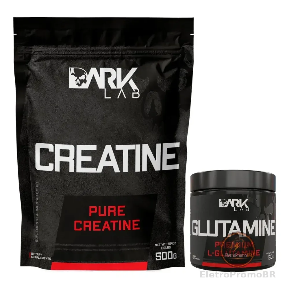 Kit Creatina Pura 500g + Glutamina 150g Dark Lab
