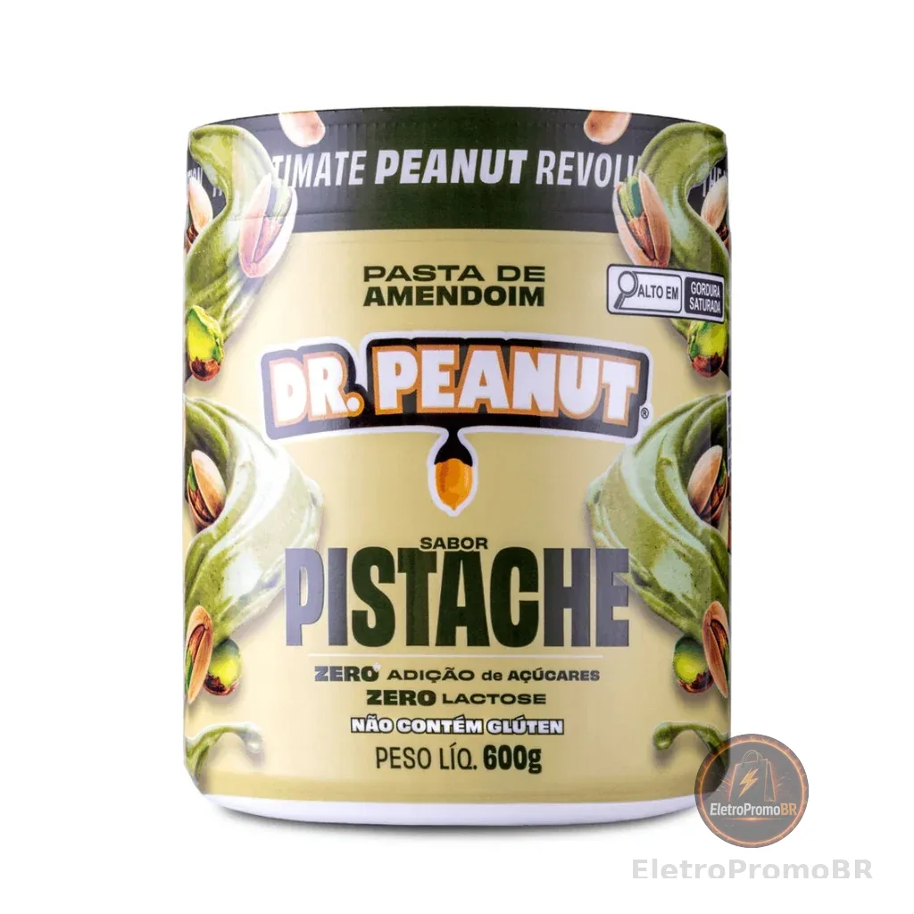 Pasta De Amendoim Com Whey Protein 600g Dr Peanut Pistache