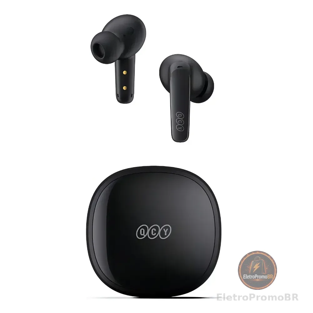 Fone De Ouvido Qcy T13x Enc Bluetooth 5.3 Ipx5 Cor Preto