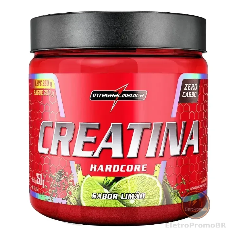Suplemento Creatina Hardcore Sabor Limão 350g Integralmédica Limão