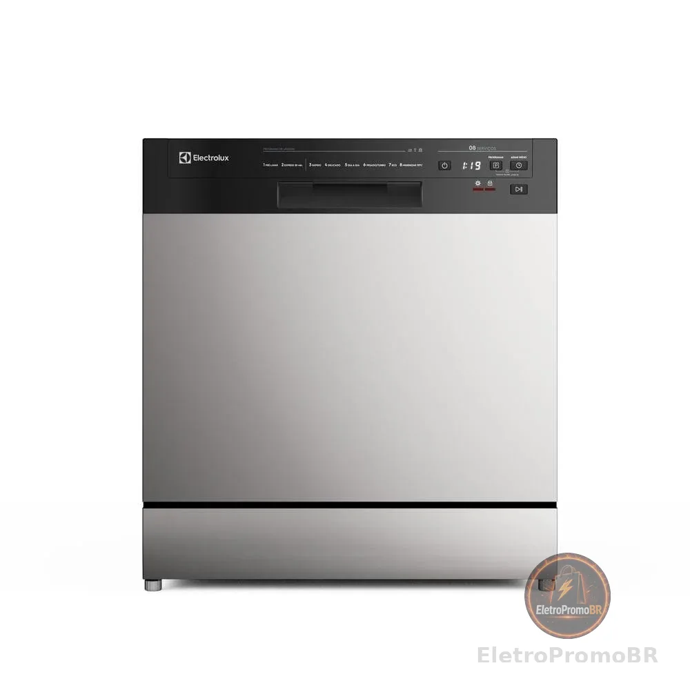 Lava-Louça Electrolux 8 Serviços Inox com Programa Lava & Seca 50 min (LS08E)