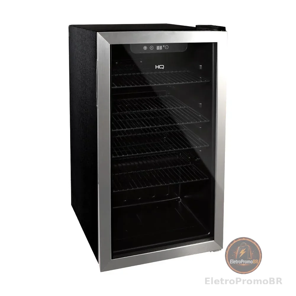 Cervejeira Expositor Vertical HQ Vidro Duplo 100 Litros Inox HQ-100CEVPV