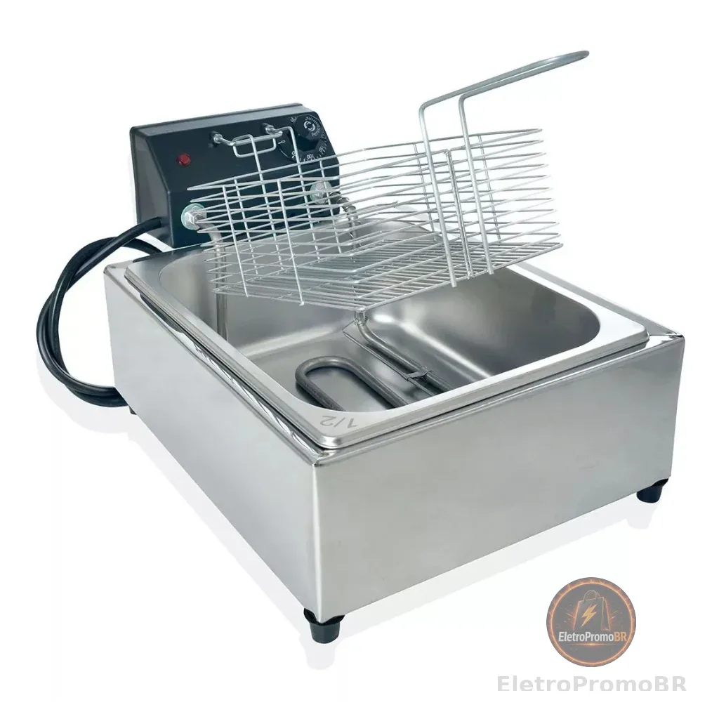 Fritadeira Eletrica industrial 5 Litros 1 Cuba 110v 220v