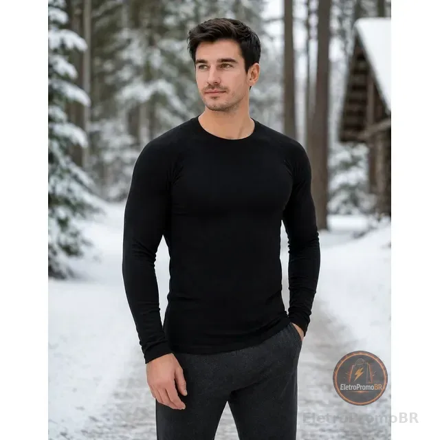 Camisa Térmica Frio Inverno Flanelada Segunda Pele Grossa