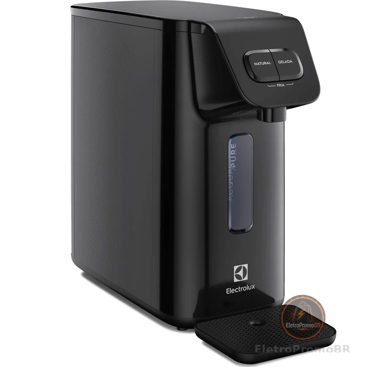 Electrolux Purificador de Água Gelada Fria e Natural Elétrico Compacto Eletronico placa Electrolux Filtro refil 6 meses ou 3000l Bivolt preto PE15P