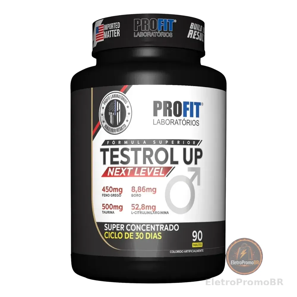 Suplemento Em Tabletes Profit Testrol Up Next Level Sem Sabor