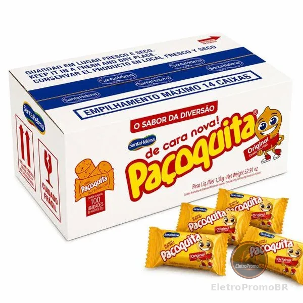 Pacoquita rolha embalada 100x15g santa helena