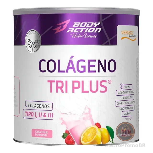 Colágeno Verisol Tri Plus Tipo 1 Tipo 2 E 3  210g Bodyaction