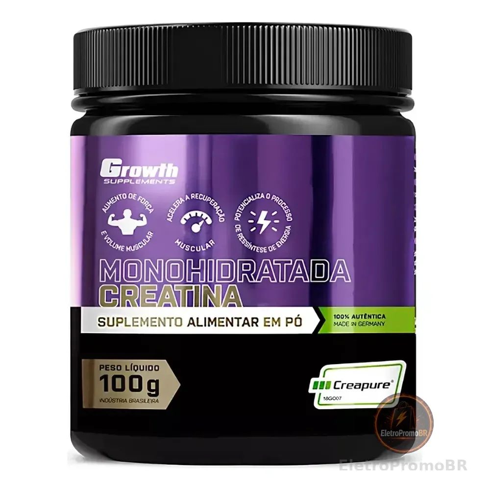 Creatina Monohidratada Creapure Growth Supplements Pura E Sem Sabor 250g