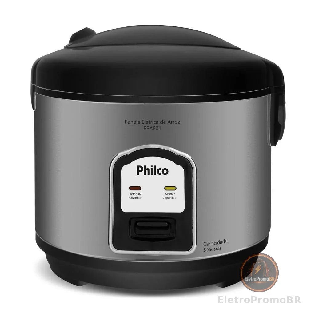 Panela de Arroz Elétrica Philco 5 Xícaras 1,6L PPAE01