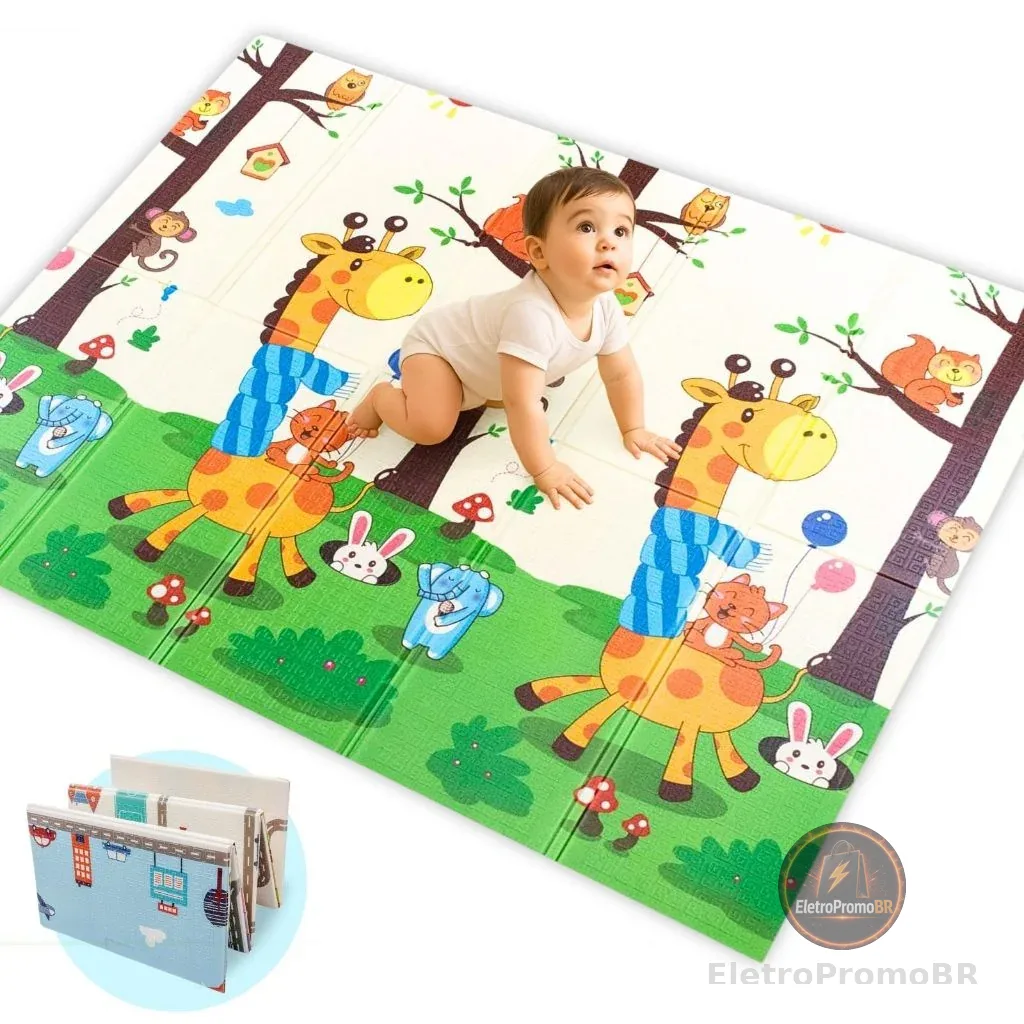 Tapete Infantil de Atividades Dupla Face Tatame Emborrachado