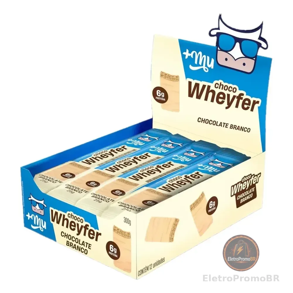 +mu Chocowheyfer Chocolate Branco 6g Proteína- Display 12 Un