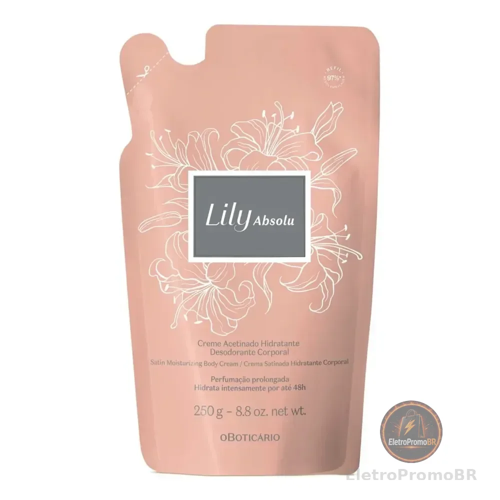 Refil Creme Desodorante Hidratante Corporal Lily Absolu 250g