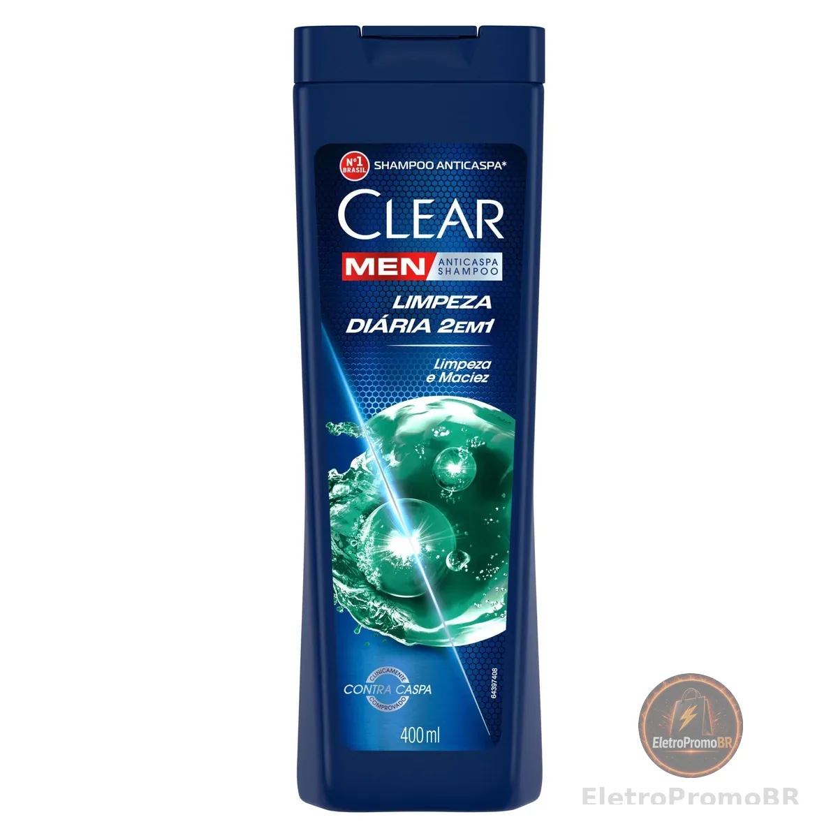 Clear Men Limpeza Diaria 2 Em 1 - Shampoo Anticaspa 400Ml