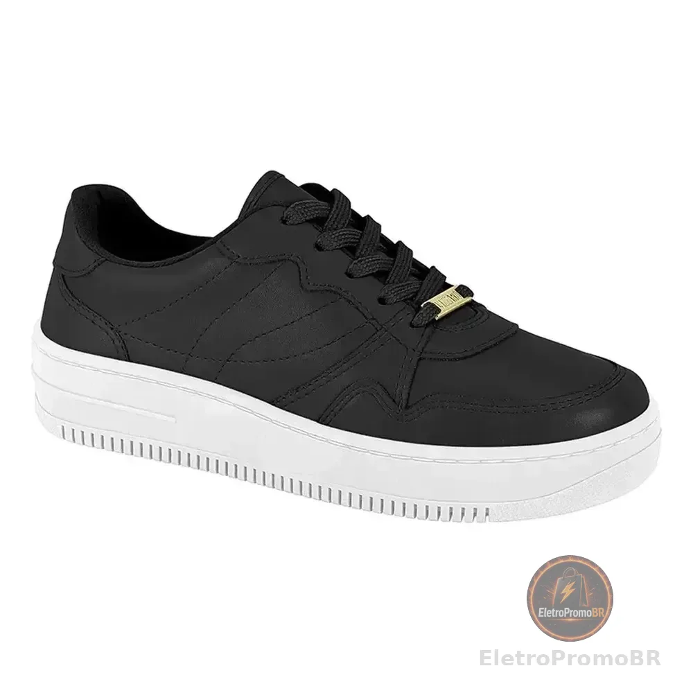 Tenis Casual Vizzano Feminino Leve Ultra Conforto Original Preto E Branco 34.0 Br