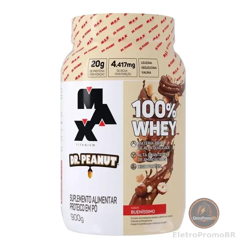 Whey Protein Dr. Peanut 100% Whey 900g - Sabor Bueníssimo