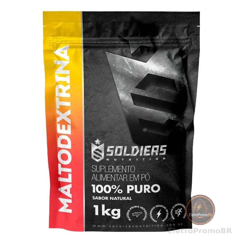 Maltodextrina 1kg 100% Pura Soldiers Nutrition Ingrediente Natural Bem-estar 100% Puro