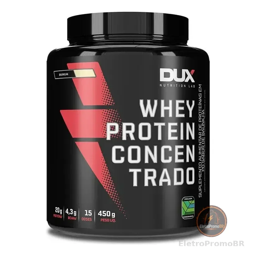 Dux Human Health Whey Protein Concentrado 450g Pote Baunilha
