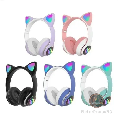 fone gato Fone  De Ouvido carinha Sem Fio Bluetooth Com Orelhas De Gato