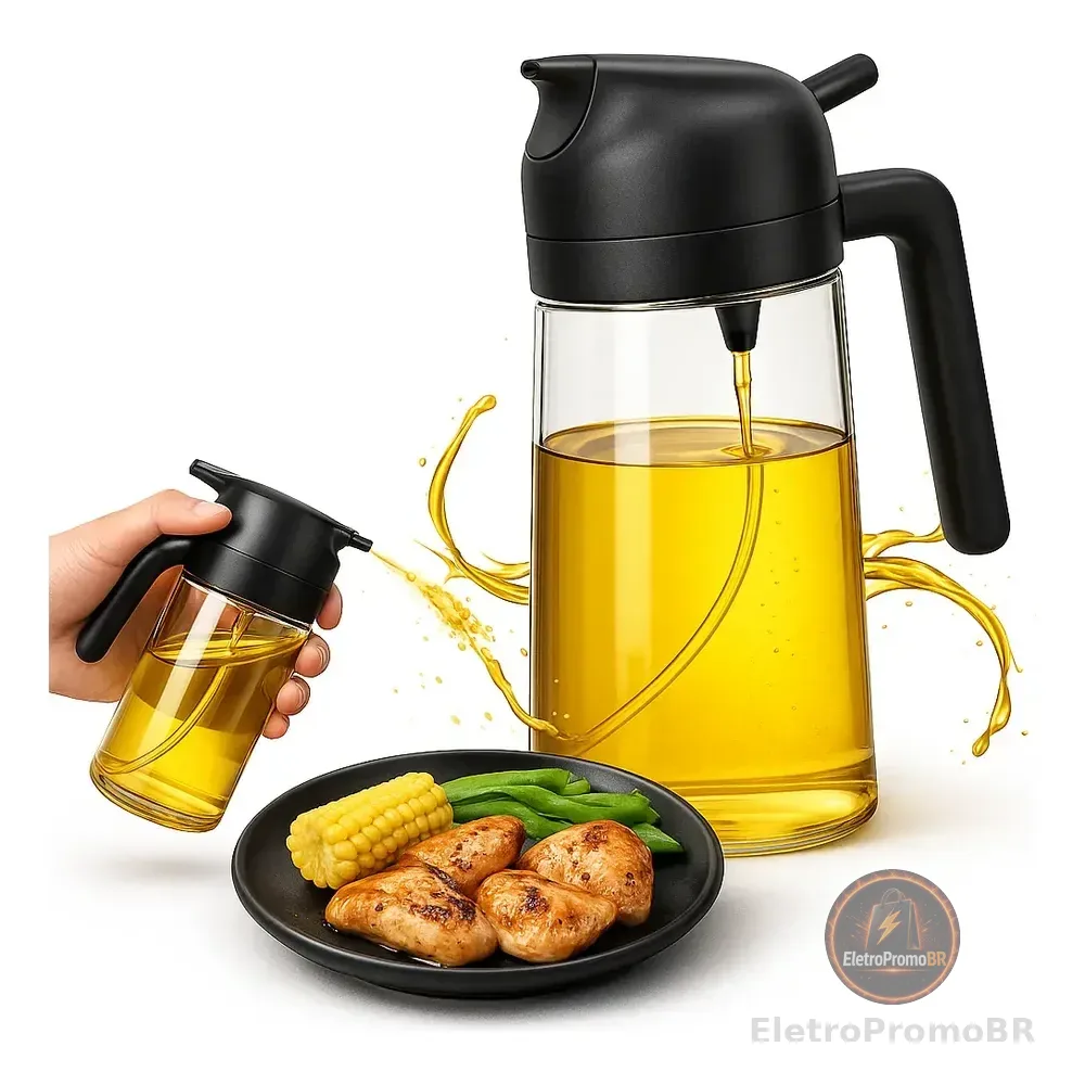 Porta Azeite Vinagre Óleos Spray2x1 Borrifador Cozinha 500ml Sortido