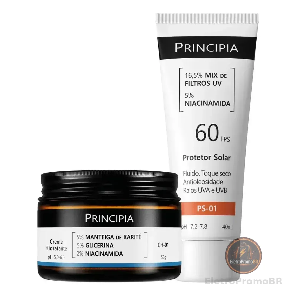 Principia Kit Hidratação E Proteção Facial Ch-o1 + Ps-01 Todo Tipo De Pele Dia/noite