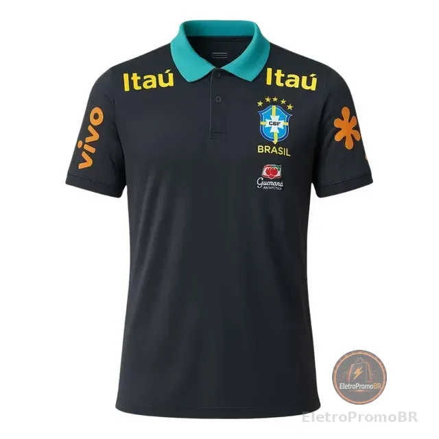 Camisa Brasil Masculina Versão Retrô Comemorativa