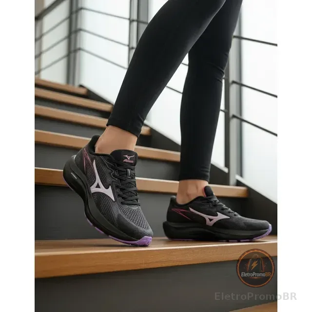 Tênis Mizuno Virtue 2 - Feminino - Preto-preto