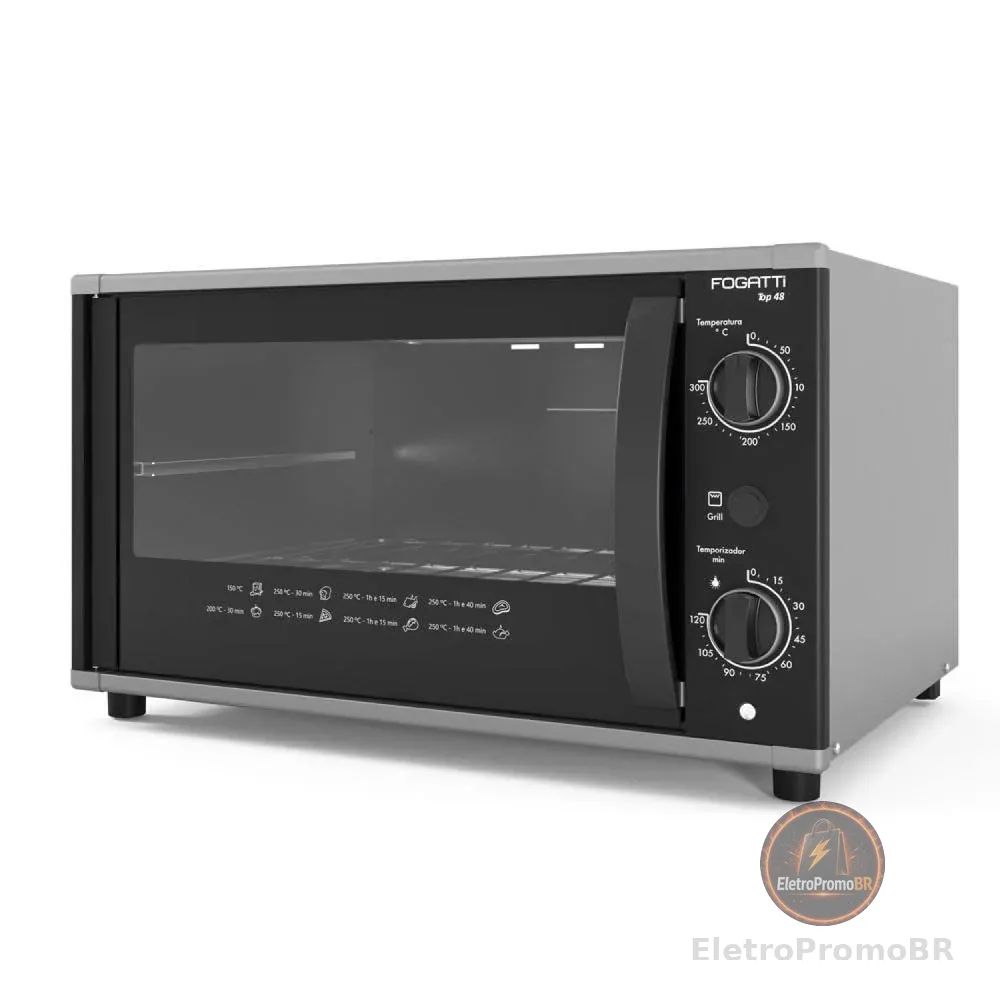 FORNO ELETRICO FOGATTI TOP 48 48L BLACK 220V