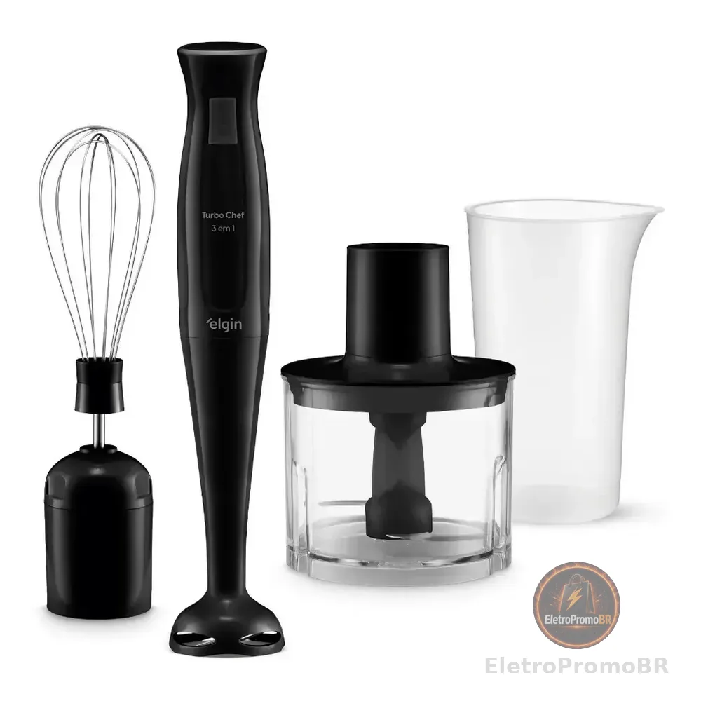 Mixer Vertical Turbo Chef Elgin 3 Em 1 200w Preto 110v Preto 127v