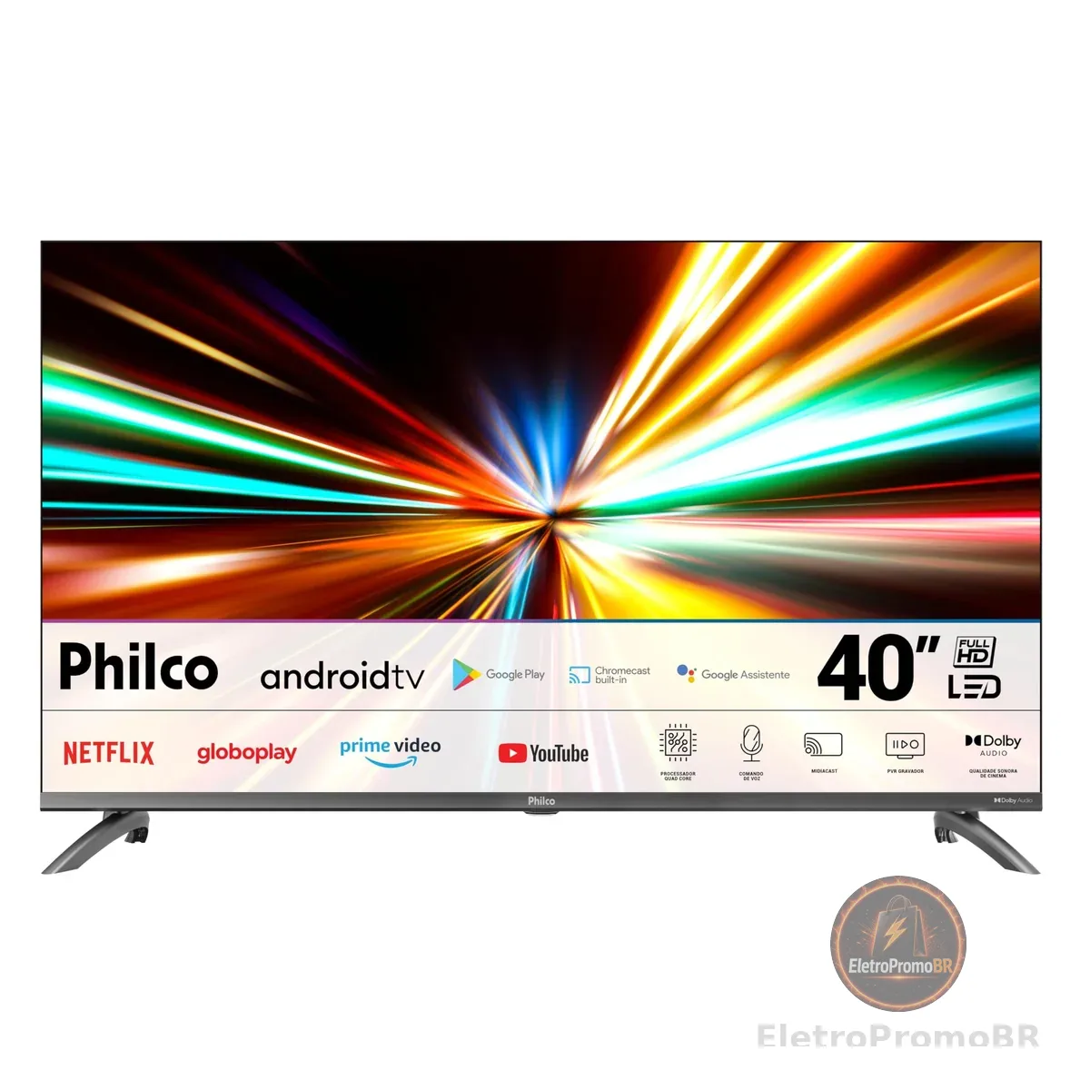 Smart TV 40” Philco LED Android TV Dolby Audio PTV40M9GACGB