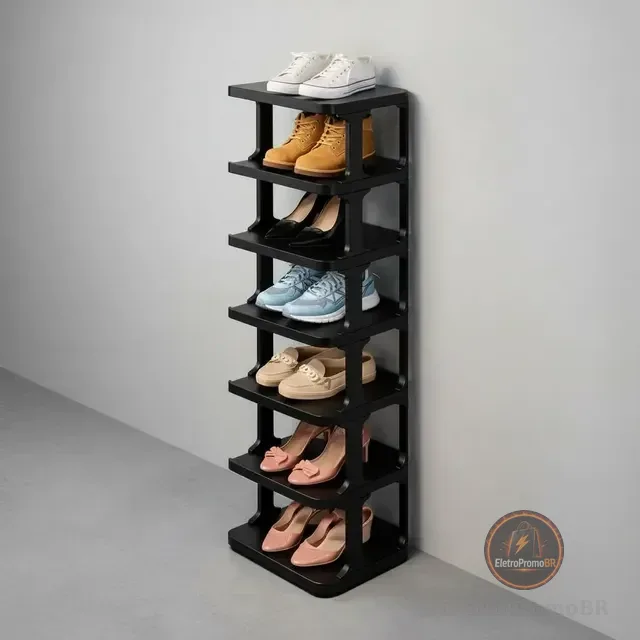Sapateira Para Porta Multiuso7 Prateleiras Para 7 Pares