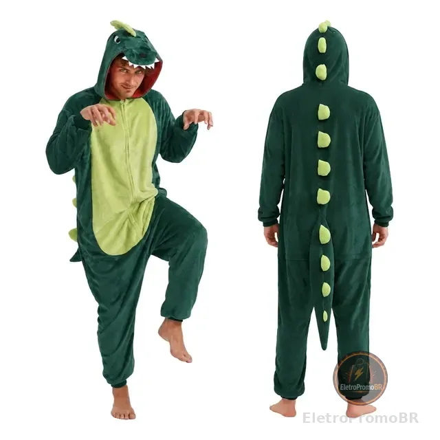 Kigurumi Dinossauro Unissex Adulto Cosplay - Pronta Entrega