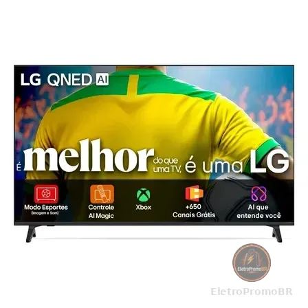 Smart Tv 4k 65" LG Qned73 Portal De Games Processador Ai 7 Ger8 4k Super Upscaling Google Cast Integrado Controle Ai Magic Webos 25 Modo Esportes Alerta De Esportes