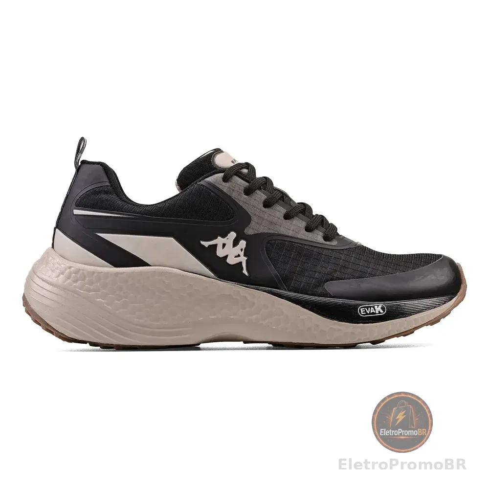 Tênis Kappa Traker Masculino Preto - Bege 41 Br