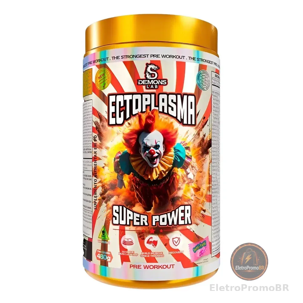 Pre Treino Ectoplasma Super Power 480g Pre-treino Demons Lab Tutti Frutti