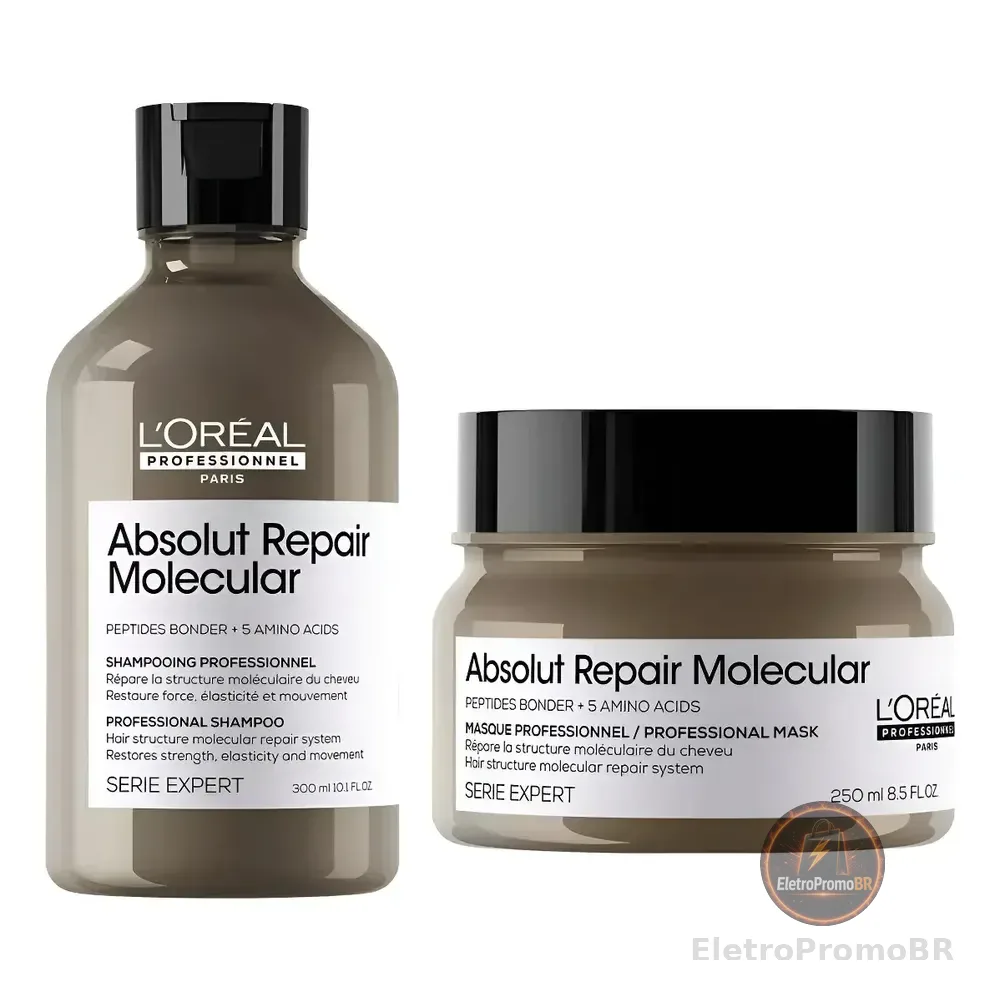 Kit Loreal Molecular Shampoo 300ml + Mascara 250g